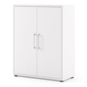 Prima Bookcase 2 Shelves with 2 Doors Woodgrain – White – image 3