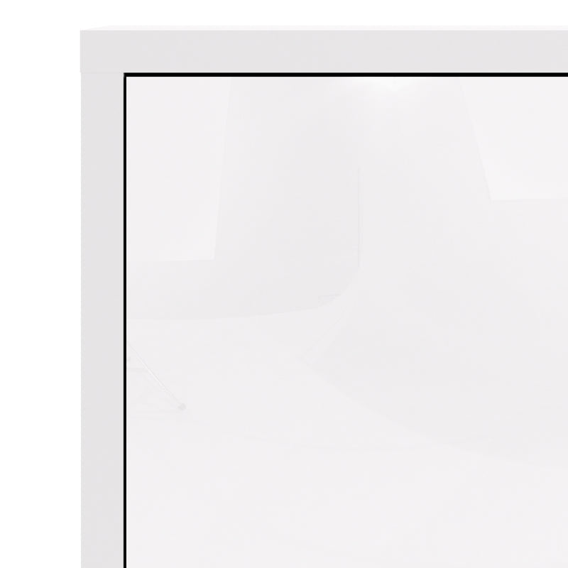 Prima Bookcase 2 Shelves with 2 Doors Woodgrain – White – image 5