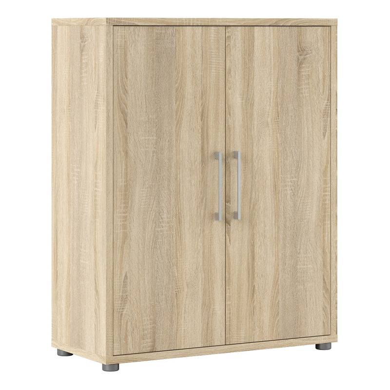 Prima Bookcase 2 Shelves with 2 Doors Woodgrain – Oak – image 1