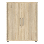 Prima Bookcase 2 Shelves with 2 Doors Woodgrain – Oak – image 2