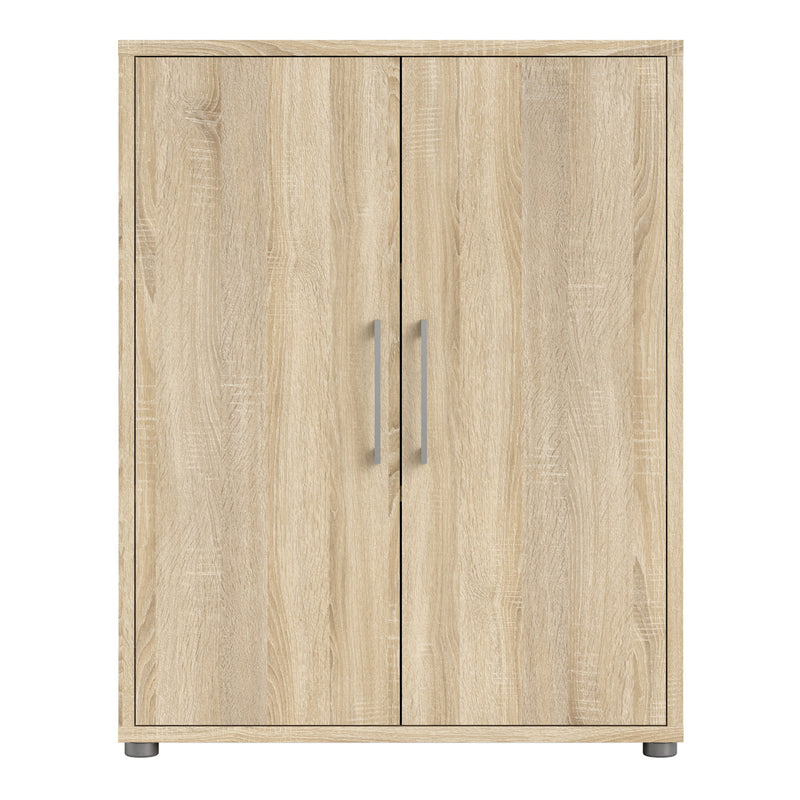 Prima Bookcase 2 Shelves with 2 Doors Woodgrain – Oak – image 2