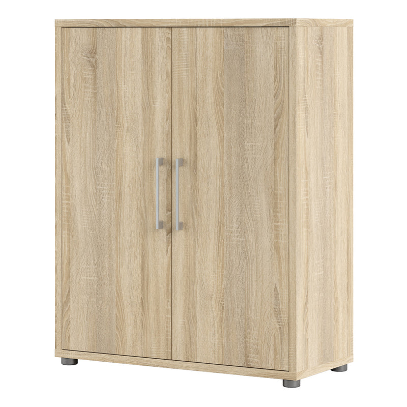 Prima Bookcase 2 Shelves with 2 Doors Woodgrain – Oak – image 3