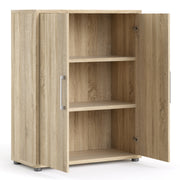 Prima Bookcase 2 Shelves with 2 Doors Woodgrain – Oak – image 4