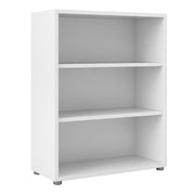 Prima Bookcase 2 Shelves Woodgrain – White – image 1