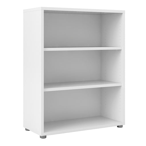 Prima Bookcase 2 Shelves Woodgrain – White – image 1