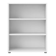 Prima Bookcase 2 Shelves Woodgrain – White – image 2