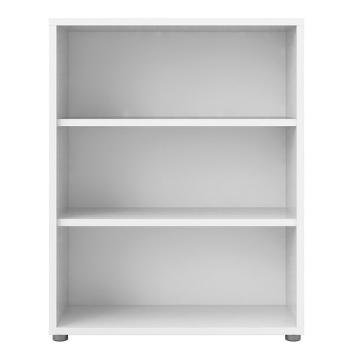 Prima Bookcase 2 Shelves Woodgrain – White – image 2
