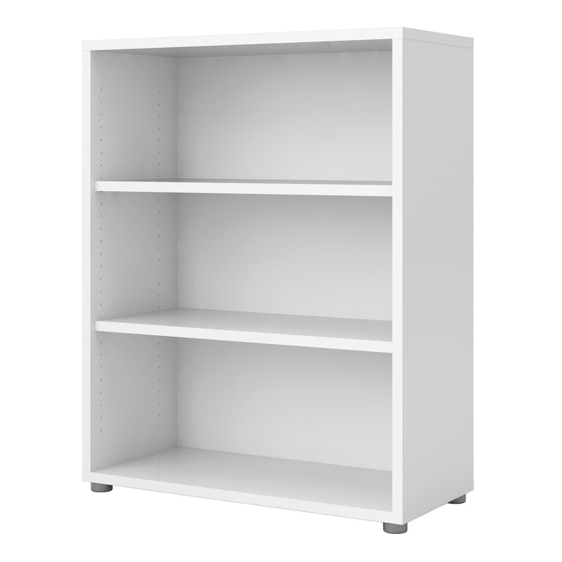 Prima Bookcase 2 Shelves Woodgrain – White – image 3