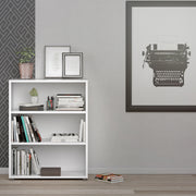 Prima Bookcase 2 Shelves Woodgrain – White – image 4