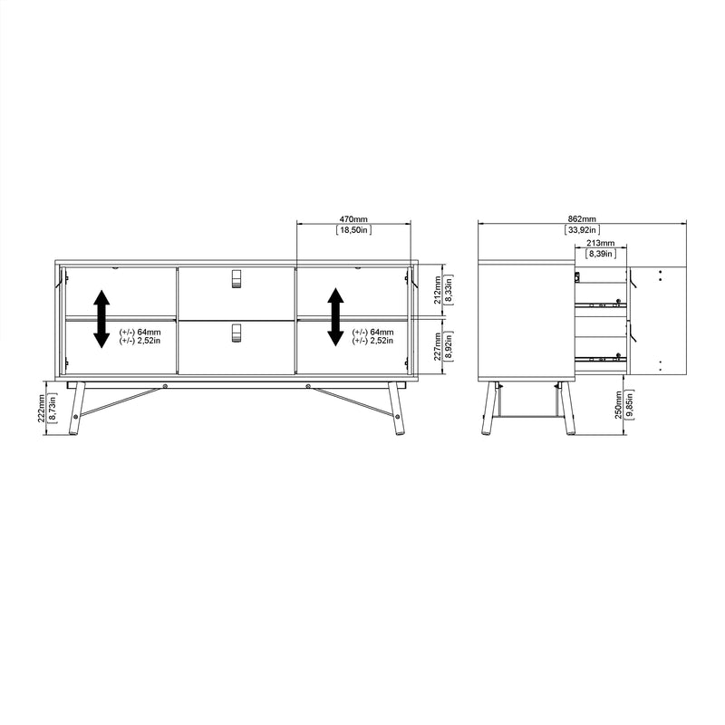 Ry Sideboard 2 Doors 2 Drawers – image 11