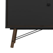 Ry TV Unit 1 Door 1 Drawer in Matt Black Walnut – image 10