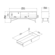 Ry TV Unit 1 Door 1 Drawer in Matt Black Walnut – image 11