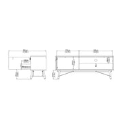 Ry TV Unit 1 Door 1 Drawer in Matt Black Walnut – image 12
