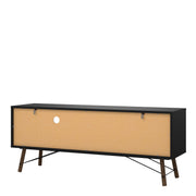 Ry TV Unit 1 Door 1 Drawer in Matt Black Walnut – image 4
