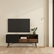 Ry TV Unit 1 Door 1 Drawer in Matt Black Walnut – image 7