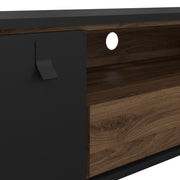 Ry TV Unit 1 Door 1 Drawer in Matt Black Walnut – image 8