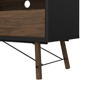 Ry TV Unit 1 Door 1 Drawer in Matt Black Walnut – image 9