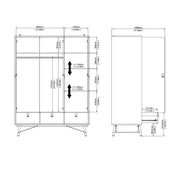 Ry Wardrobe 3 Doors 3 Drawers in Jackson – image 12