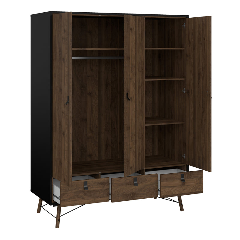 Ry Wardrobe 3 Doors 3 Drawers in Jackson – image 5