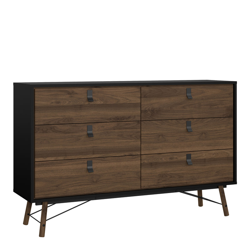 Ry Wide Double Chest of Drawers 6 Drawers in Jackson – image 1
