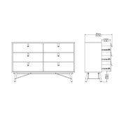 Ry Wide Double Chest of Drawers 6 Drawers in Jackson – image 12