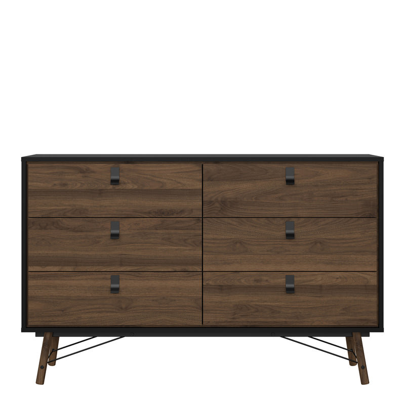 Ry Wide Double Chest of Drawers 6 Drawers in Jackson – image 2