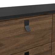 Ry Double Chest of Drawers 6 Drawers in Matt Black Walnut – image 7