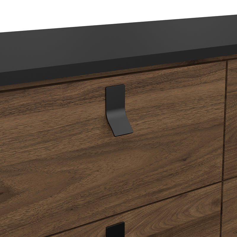 Ry Double Chest of Drawers 6 Drawers in Matt Black Walnut – image 7