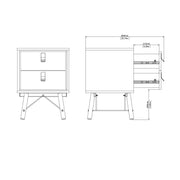 Ry Bedside Cabinet 2 Drawer – image 12