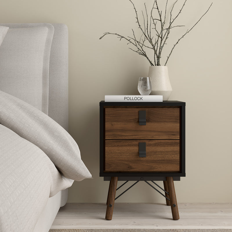 Ry Bedside Cabinet 2 Drawer – image 7
