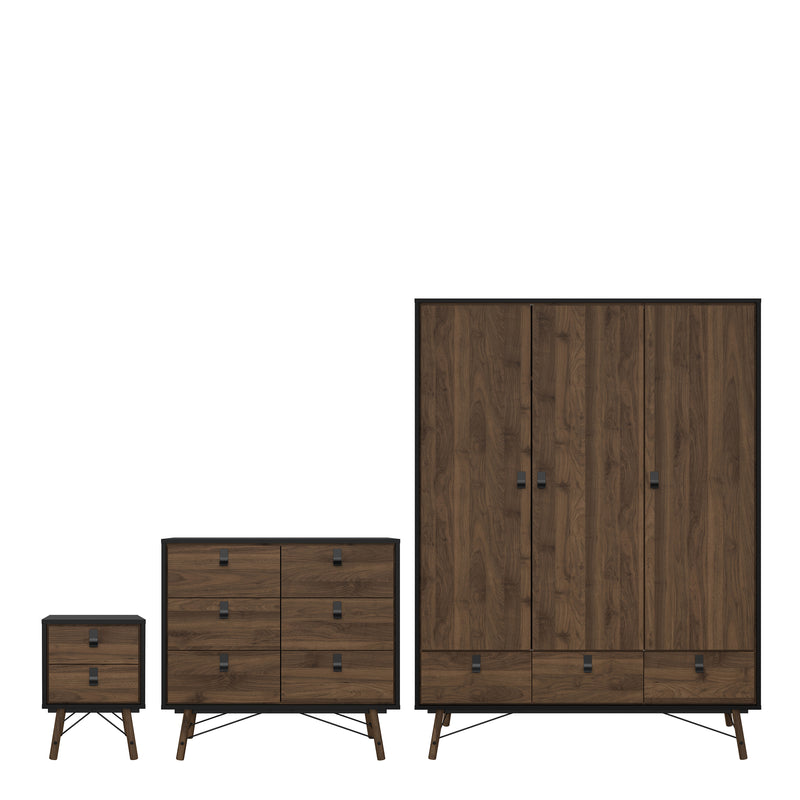 Ry Package - Wardrobe 3 Doors + 3 Drawers + Double Chest 6 Drawers + Bedside Cabinet 2 Drawers in Jackson – image 1