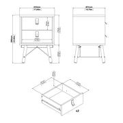 Ry Package - Wardrobe 3 Doors + 3 Drawers + Double Chest 6 Drawers + Bedside Cabinet 2 Drawers in Jackson – image 5