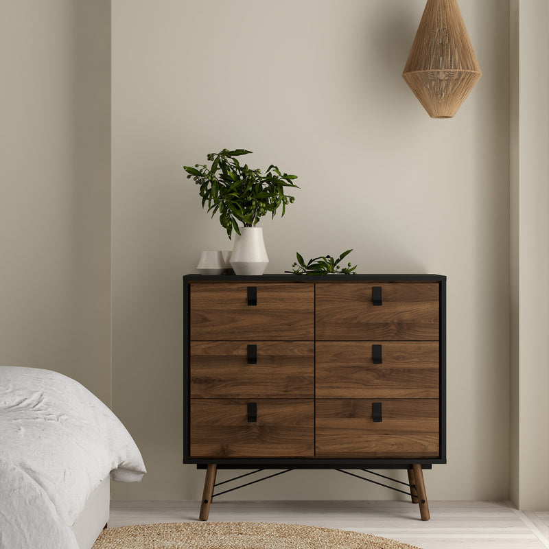 Ry Package - Wardrobe 3 Doors + 3 Drawers + Double Chest 6 Drawers + Bedside Cabinet 2 Drawers in Jackson – image 8