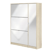 Shoes Shoe Cabinet 3 Flip Down Doors and 2 layers 1 Door Oak structure – image 3