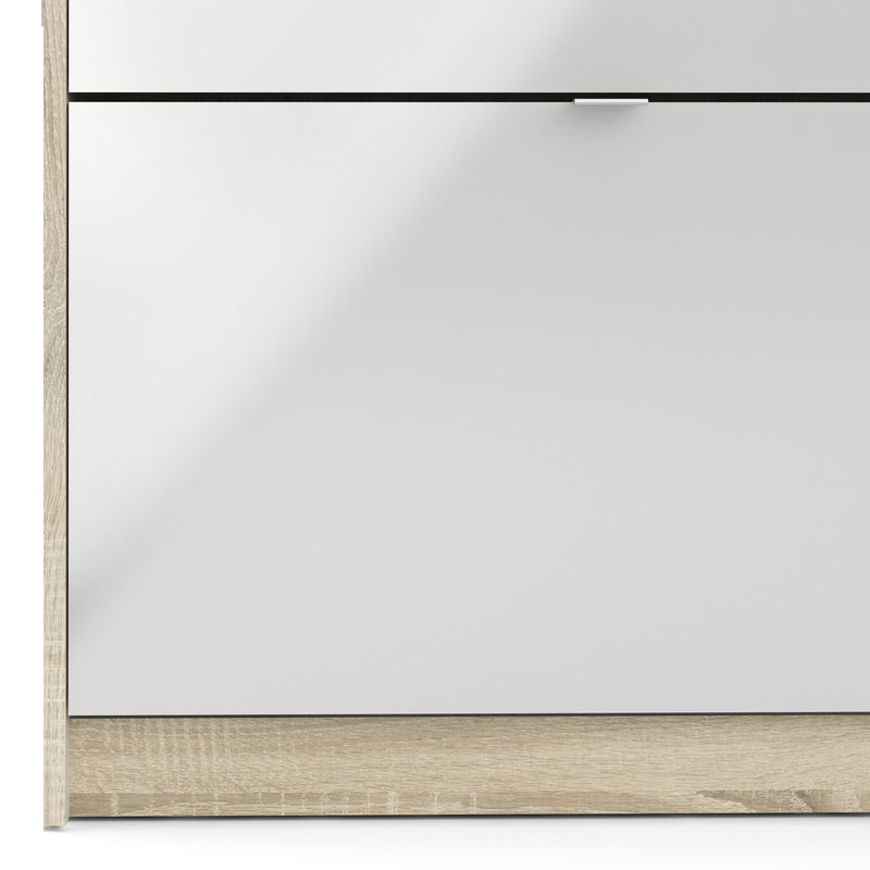 Shoes Shoe Cabinet 3 Flip Down Doors and 2 layers 1 Door Oak structure – image 7
