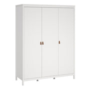 Barcelona Package - Bedside Table 2 Drawers + Chest 5 Drawers + 3 Door Wardrobe in Jackson – White – image 10