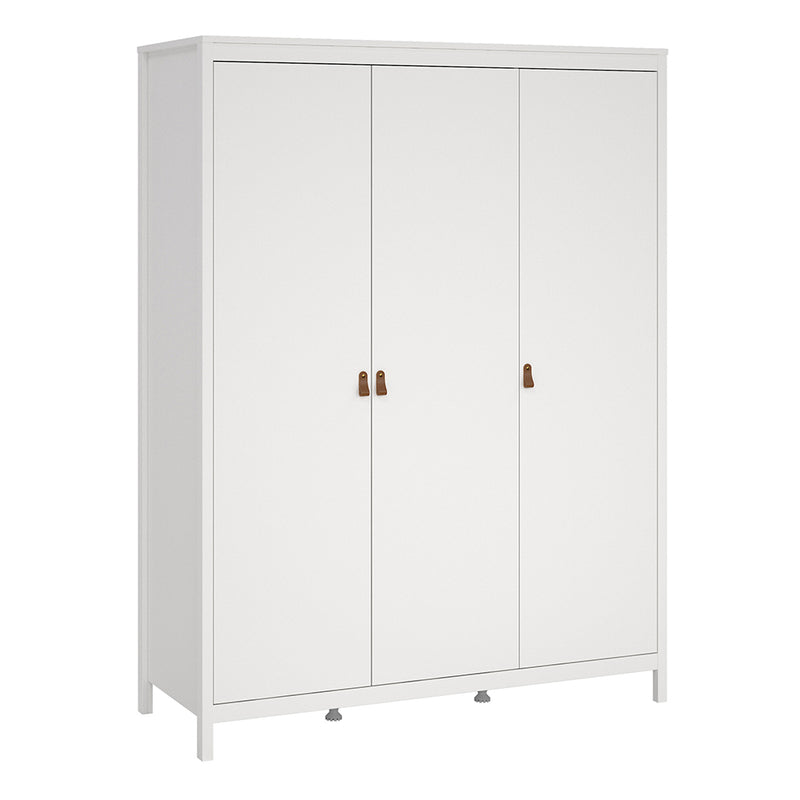 Barcelona Package - Bedside Table 2 Drawers + Chest 5 Drawers + 3 Door Wardrobe in Jackson – White – image 10