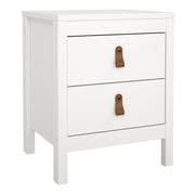 Barcelona Package - Bedside Table 2 Drawers + Chest 5 Drawers + 3 Door Wardrobe in Jackson – White – image 2