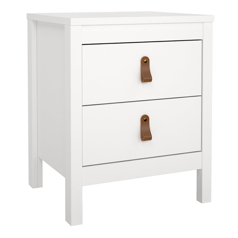 Barcelona Package - Bedside Table 2 Drawers + Chest 5 Drawers + 3 Door Wardrobe in Jackson – White – image 2