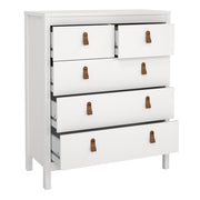 Barcelona Package - Bedside Table 2 Drawers + Chest 5 Drawers + 3 Door Wardrobe in Jackson – White – image 7