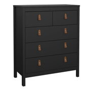 Barcelona Chest 3+2 Drawers – Matt Black – image 1
