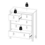 Barcelona Chest 3+2 Drawers – Hickory Oak – image 13