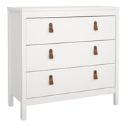 Barcelona Chest 3 Drawers – White – image 1