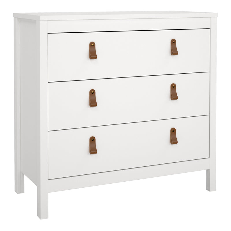 Barcelona Chest 3 Drawers – White – image 1