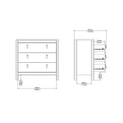 Barcelona Chest 3 Drawers – White – image 10