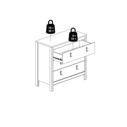 Barcelona Chest 3 Drawers – White – image 11