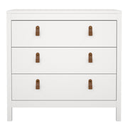 Barcelona Chest 3 Drawers – White – image 2