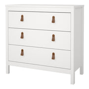 Barcelona Chest 3 Drawers – White – image 3