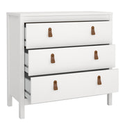 Barcelona Chest 3 Drawers – White – image 4