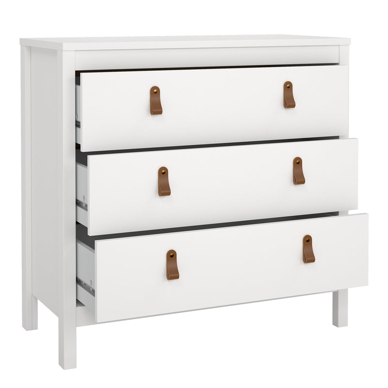 Barcelona Chest 3 Drawers – White – image 4